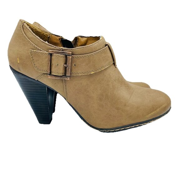 EuroSoft Womens Shoes Size 9 M Brown by Sofft Slip-on Zip Heels Ankle Booties - Picture 1 of 10